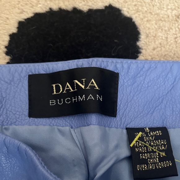 Dana Buchman Light Blue Leather pants size 14-16 - Picture 2 of 5